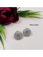 Leafy Round Charm Earring